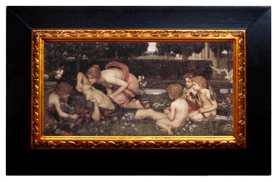 framed  John William Waterhouse The Awakening of Adonis, Ta064